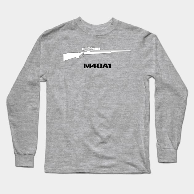 M40A1 Sniper Rifle Long Sleeve T-Shirt by ArmedGinger